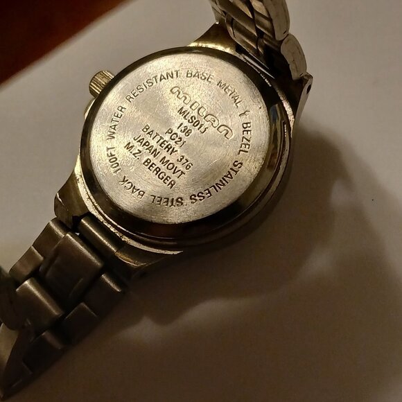 Milan Silver Tone Stainless Steel Bracelet Watch Japan Movt 100Ft WR M.Z. Berger - Picture 4 of 15